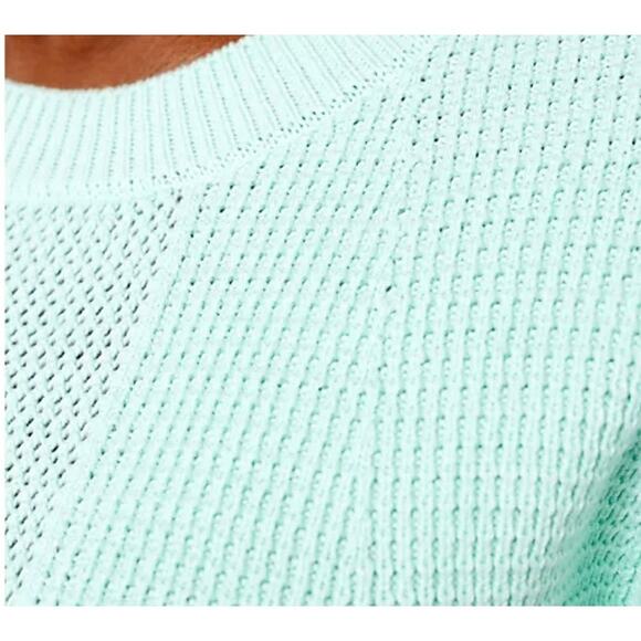 Laurie Felt Cotton Short Sleeve Sweater Mint Size XS NWOT - Picture 4 of 11